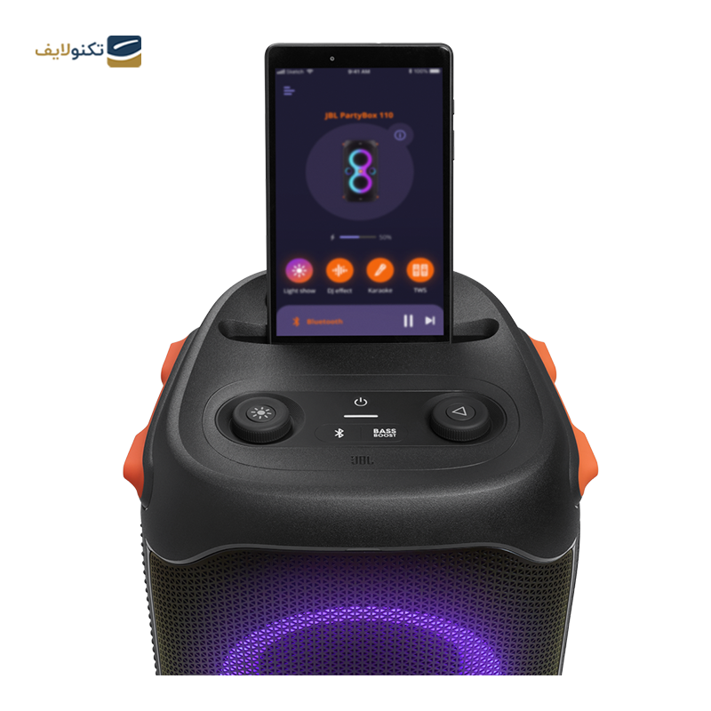  اسپیکر پرتابل بلوتوث جی بی ال پارتی باکس مدل PartyBox 110 - JBL PartyBox 110 Portable bluetooth speaker