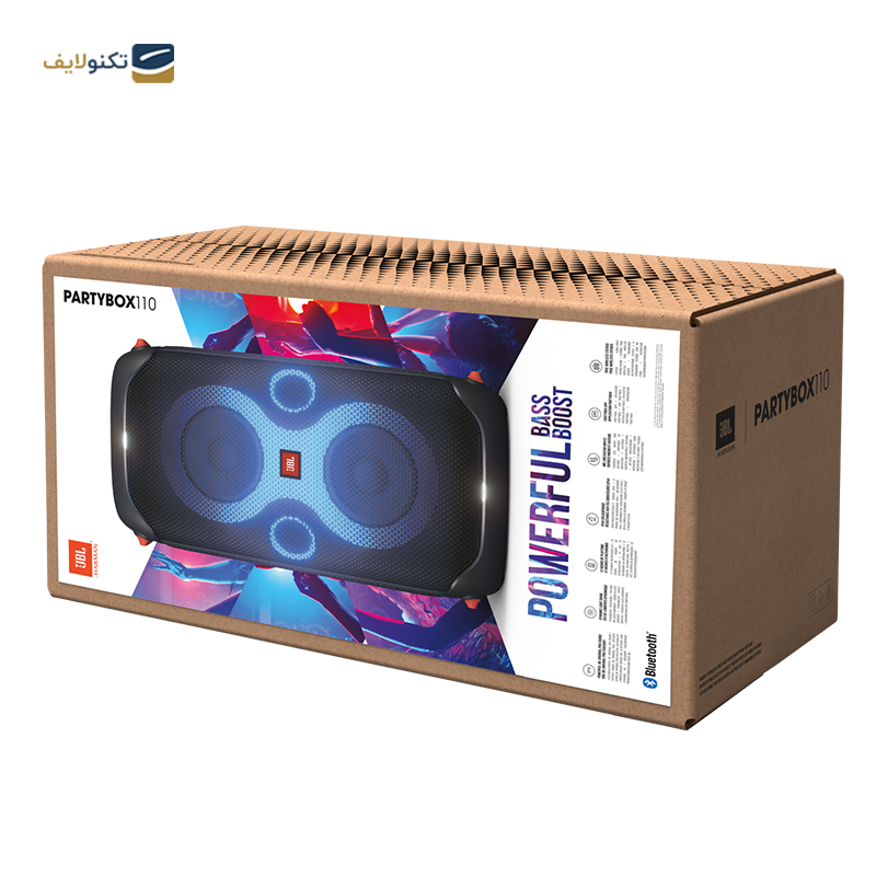  اسپیکر پرتابل بلوتوث جی بی ال پارتی باکس مدل PartyBox 110 - JBL PartyBox 110 Portable bluetooth speaker