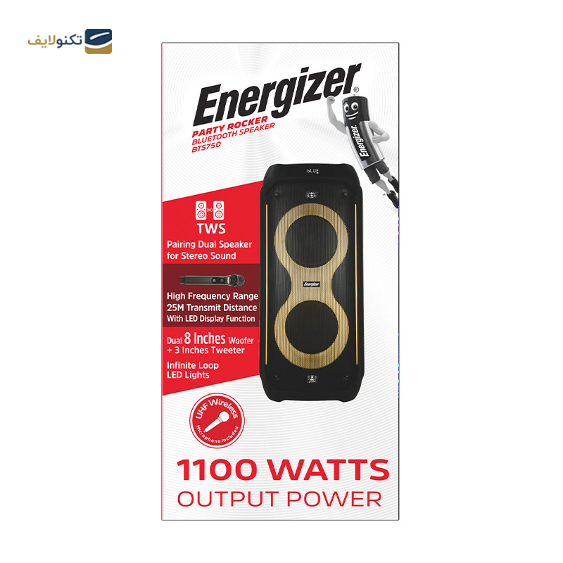 اسپیکر بلوتوثی انرجایزر مدل BTS750 - Energizer BTS750 Bluetooth Speaker