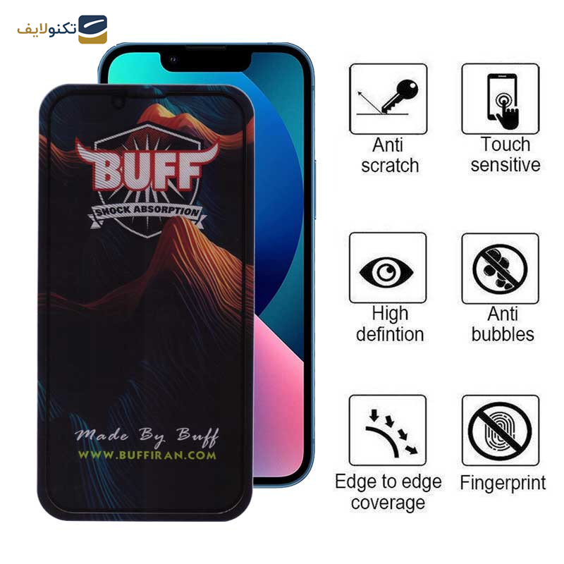 محافظ صفحه نمایش 5D بوف مدل Mountain-G مناسب برای گوشی موبایل اپل iPhone 13 / 13 Pro / 14 - Buff 5D Mountain-G Glass Screen Protector For Apple iPhone 13 / 13 Pro / 14