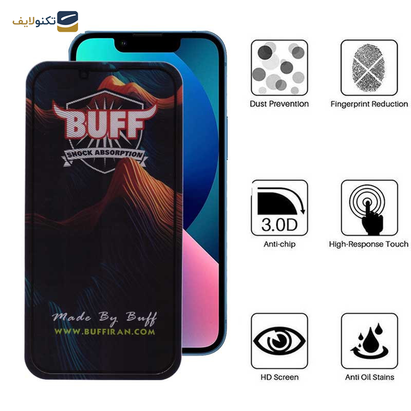 محافظ صفحه نمایش 5D بوف مدل Mountain-G مناسب برای گوشی موبایل اپل iPhone 13 / 13 Pro / 14 - Buff 5D Mountain-G Glass Screen Protector For Apple iPhone 13 / 13 Pro / 14