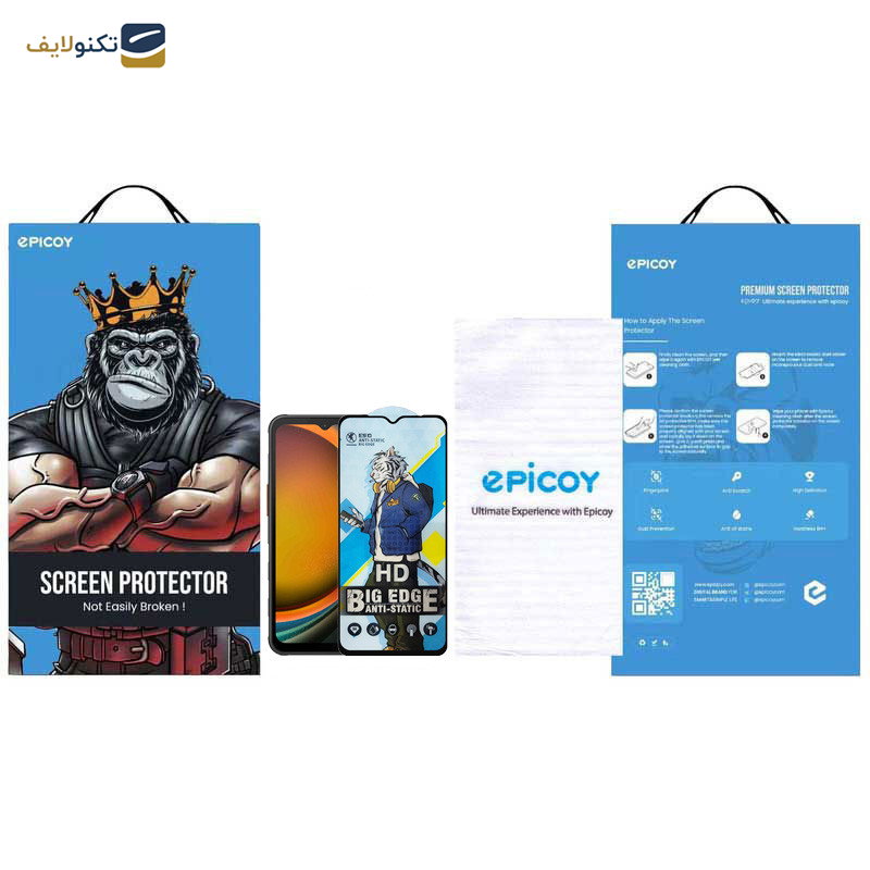 محافظ صفحه نمایش اپیکوی مدل Tiger-Big Edge مناسب برای گوشی موبایل سامسونگ Galaxy A14 4G/5G /Xcover7 - Epicoy Tiger-Big Edge Glass Screen Protector For Samsung Galaxy A14 4G/5G /Xcover7