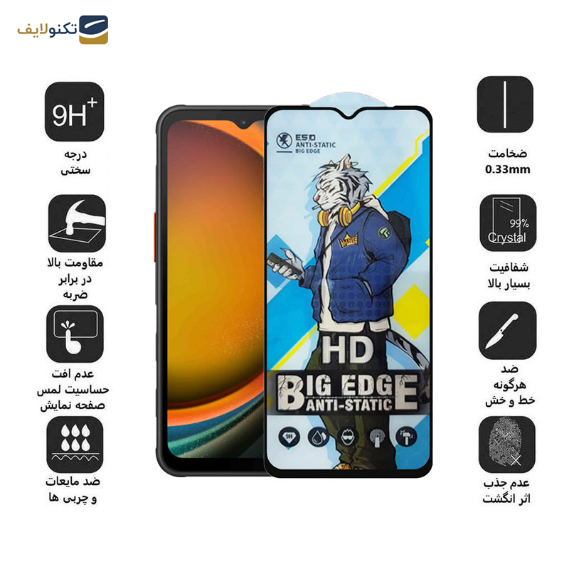 محافظ صفحه نمایش اپیکوی مدل Tiger-Big Edge مناسب برای گوشی موبایل سامسونگ Galaxy A14 4G/5G /Xcover7 - Epicoy Tiger-Big Edge Glass Screen Protector For Samsung Galaxy A14 4G/5G /Xcover7