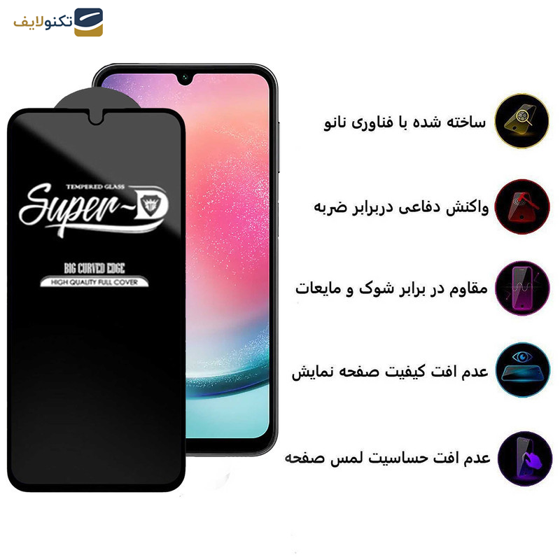 محافظ صفحه نمایش اپیکوی مدل Super 5D مناسب برای گوشی موبایل سامسونگ Galaxy A25 5G- A24 4G- A15 5G-4G - Epicoy Super 5D Screen Protector For Samsung Galaxy A25 5G- A24 4G- A15 5G-4G
