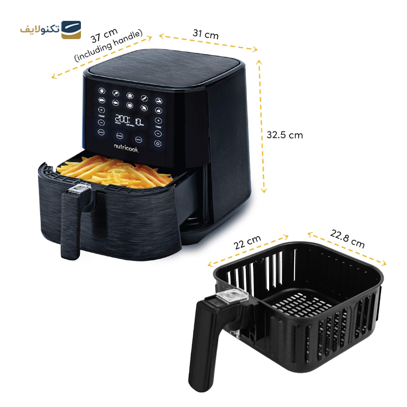 سرخ کن بدون روغن نوتریکوک مدل AF205K - Nutricook AF205K Air Fryer