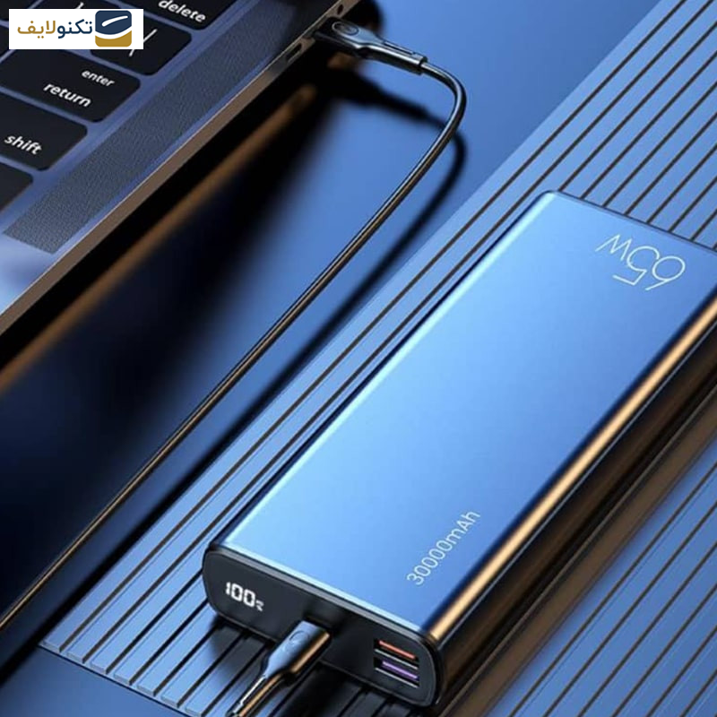 پاوربانک یوسمز مدل CD165 ظرفیت 30000 میلی آمپر ساعت به همراه کابل USB-C - 