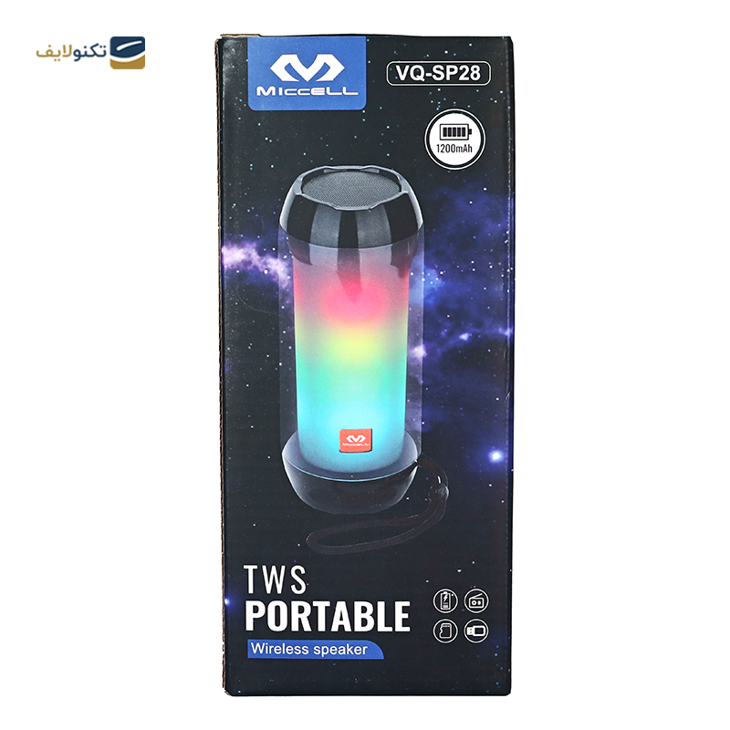 اسپیکر بلوتوثی قابل حمل میسل مدل VQ-SP28 - Miccell VQ-SP28 Portable Bluetooth speaker