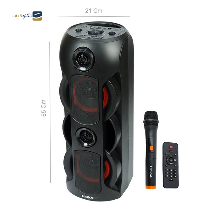 اسپیکر بلوتوثی چمدانی هیسکا مدل Party Box 1001 - Hiska Party Box 1001 Wireless Speaker