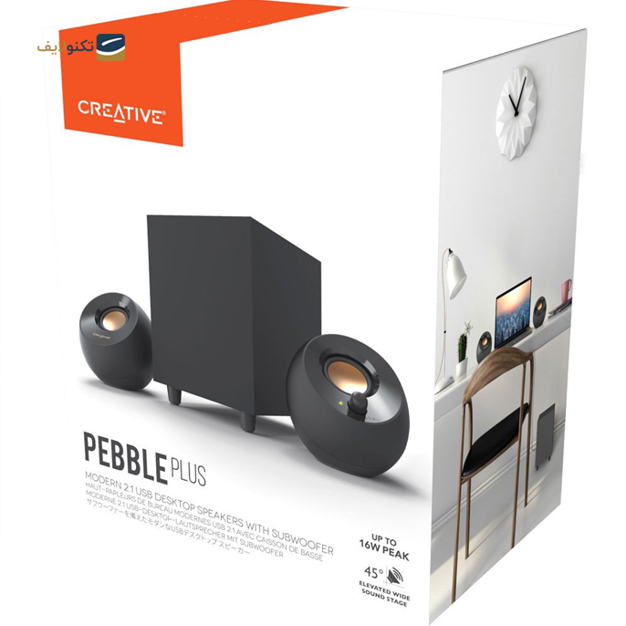 اسپیکر دسکتاپ کریتیو مدل Pebble Plus - Creative Pebble Plus Desktop Speaker