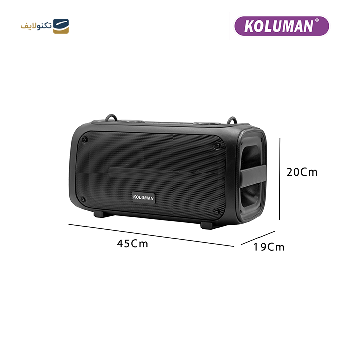  اسپیکر بلوتوثی قابل حمل کلومن مدل K-S125-40 - KOLUMAN K-S125-40 PORTABLE BLUETOOTH SPEAKER