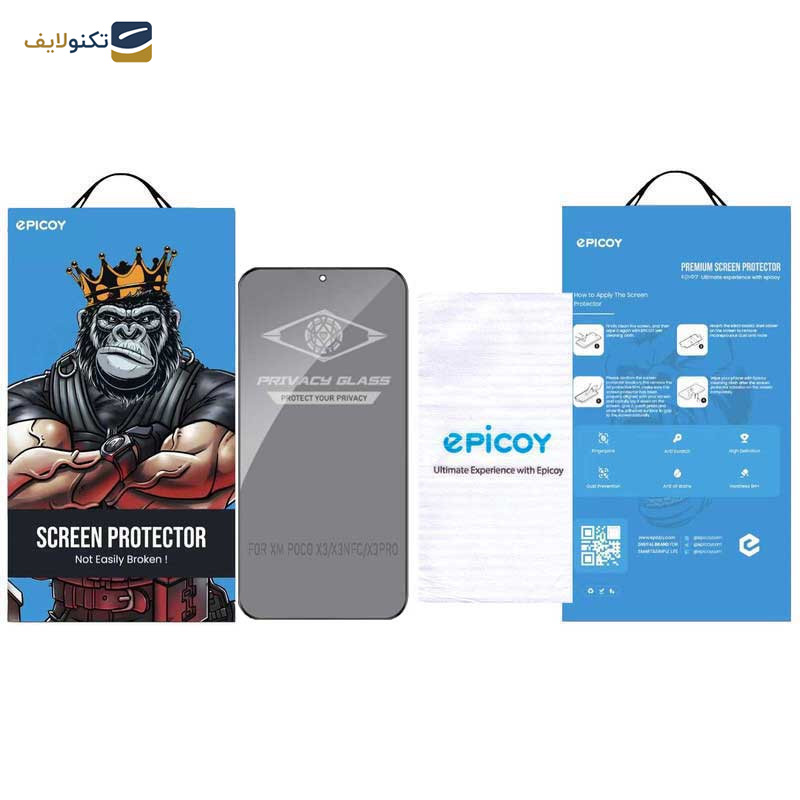  محافظ صفحه نمایش حریم شخصی اپیکوی مدل Privacy مناسب برای گوشی موبایل هوآوی Nova 12 / Nova 12 Lite / Nova 11 SE / Nova 10 SE - Epicoy Privacy Screen Protector For Huawei Nova 12 / Nova 12 Lite / Nova 11 SE / Nova 10 SE