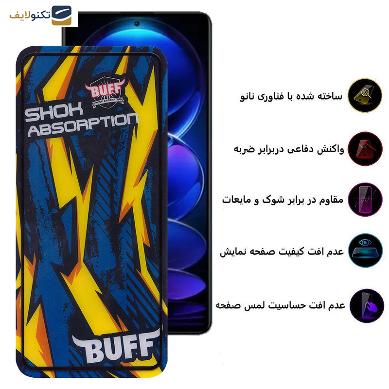 محافظ صفحه نمایش بوف مدل Shock-Shock-G مناسب برای گوشی موبایل شیائومی Redmi Note 12 Pro Plus - Note 12 Pro 5G/4G - Note 12 5G/4G - Buff Shock-Shock-G Glass Screen Protector For Xiaomi Redmi Note 12 Pro Plus-Note 12 Pro 5G-4G- Note 12 5G-4G