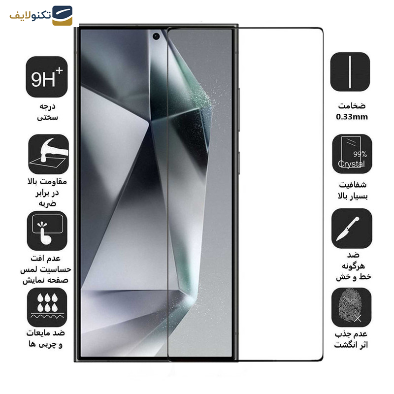 محافظ صفحه نمایش بوف مدل FullGlue-Max-G مناسب برای گوشی موبایل سامسونگ Galaxy S24 Ultra - Buff FullGlue-Max-G Glass Screen Protector For Samsung Galaxy S24 Ultra