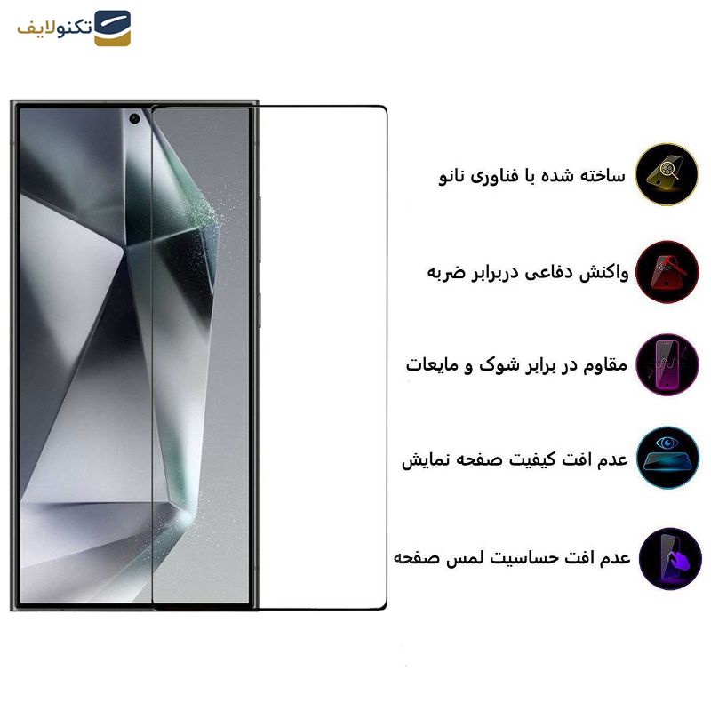 محافظ صفحه نمایش بوف مدل FullGlue-Max-G مناسب برای گوشی موبایل سامسونگ Galaxy S24 Ultra - Buff FullGlue-Max-G Glass Screen Protector For Samsung Galaxy S24 Ultra