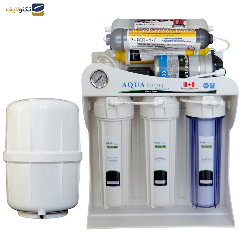 دستگاه تصفیه کننده آب آکوآ اسپرینگ مدل RO-SF5580 به همراه فیلتر تصفیه آب مجموعه 4 عددی - 