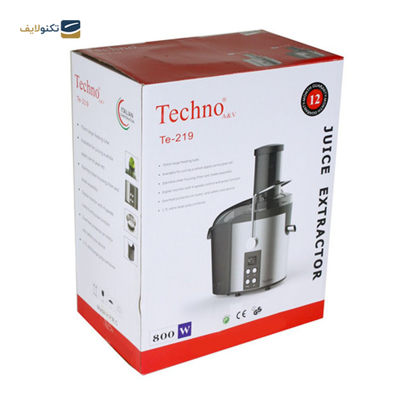   آب میوه گیری تکنو مدل Te-219  - Techno Te-219 Juicer