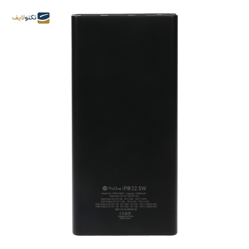 پاوربانک پرووان مدل PPB5108PD ظرفیت 10000 میلی آمپر ساعت - ProOne PPB5108PD 10000mah Power Bank