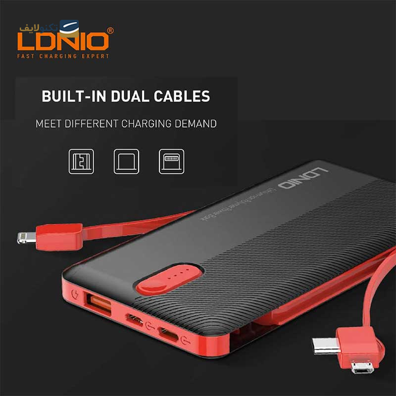 پاوربانک الدینیو مدل PL 2014 ظرفیت ۲۰۰۰۰ میلی آمپر ساعت - LDNIO PL 2014 20000mah Power bank