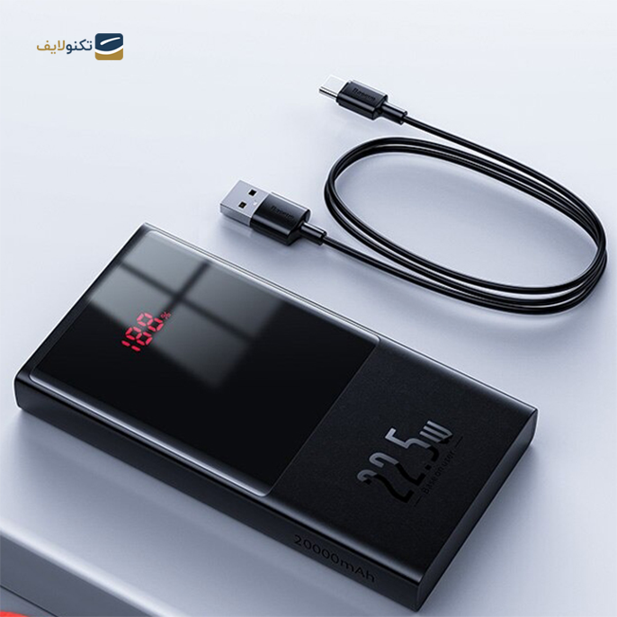 پاوربانک باسئوس مدل Super Mini PPMN-B01 ظرفیت ۲۰۰۰۰ میلی آمپر ساعت - Baseus 20000mAh Super Mini PPMN Powerbank