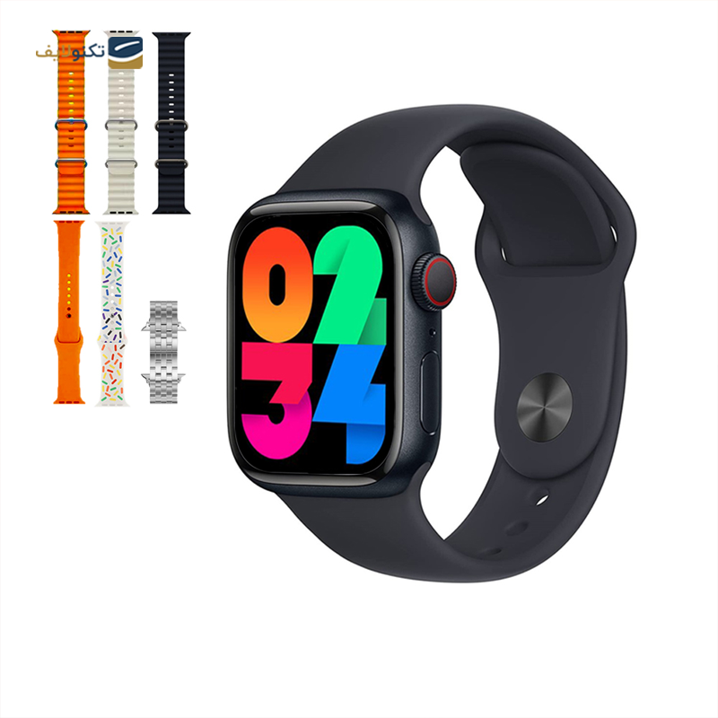 ساعت هوشمند ورنا مدل T45 Pro Max همراه با 7 بند - Verna T45 Pro Max Smartwatch with 7 band