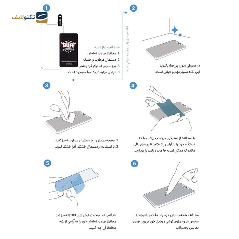 گلس گوشی پوکو X6 Pro 5G بوف مدل Super Power 5D  - Buff Super Power 5D Glass Screen Protector For Poco X6 Pro 5G