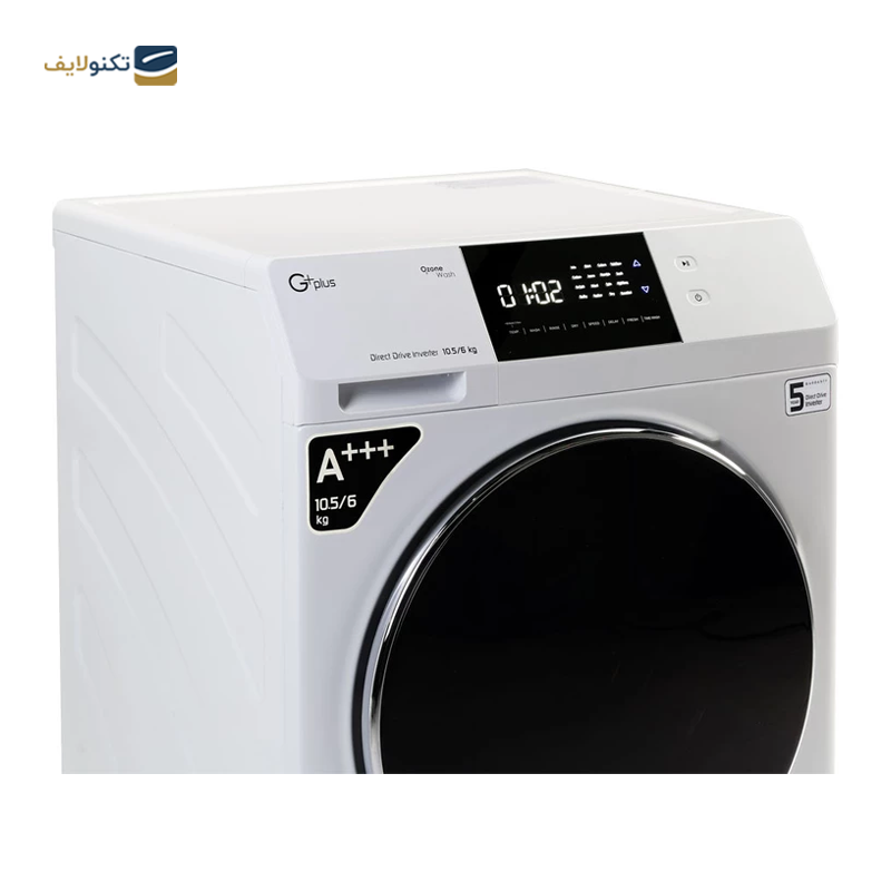 ماشین لباسشویی جی پلاس 10.5 کیلویی مدل GWM-PD106W - GPlus GWM-PD106W Washing Machine