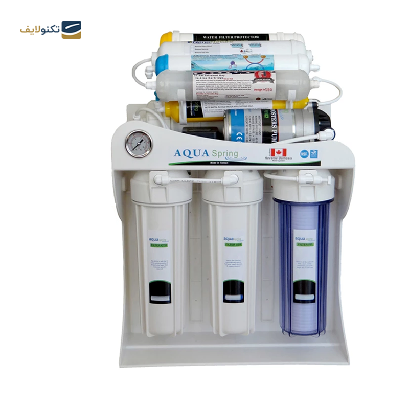 دستگاه تصفیه آب آکوآ اسپرینگ مدل NF-SF4800 به همراه فیلتر تصفیه آب کد 01 مجموعه 3 عددی - Aqua spring NF-SF4800 Water Purifier