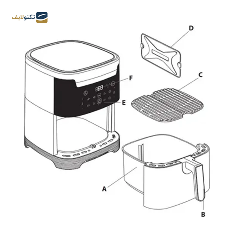 سرخ کن بدون روغن تفال مدل EY 505 - Tefal EY 505 Air Fryer