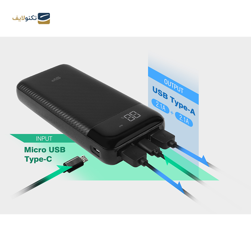 پاوربانک سیلیکون پاور مدل GS28 ظرفیت 20000 میلی آمپر ساعت - Silicon Power GS28 Power Bank 20000mAh