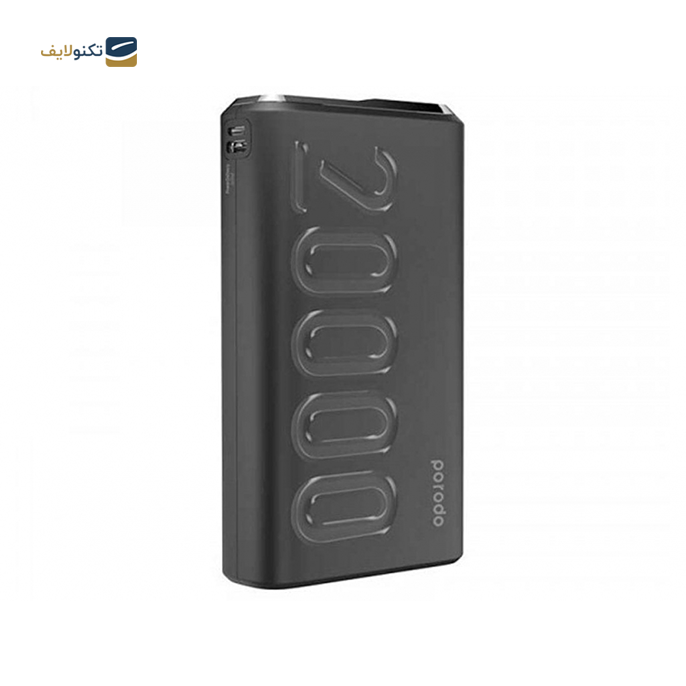 پاوربانک پرودو مدل PD 2093 ظرفیت 20000 میلی آمپر - Porodo Power Bank 20000mAh 18W PD-2093-BK