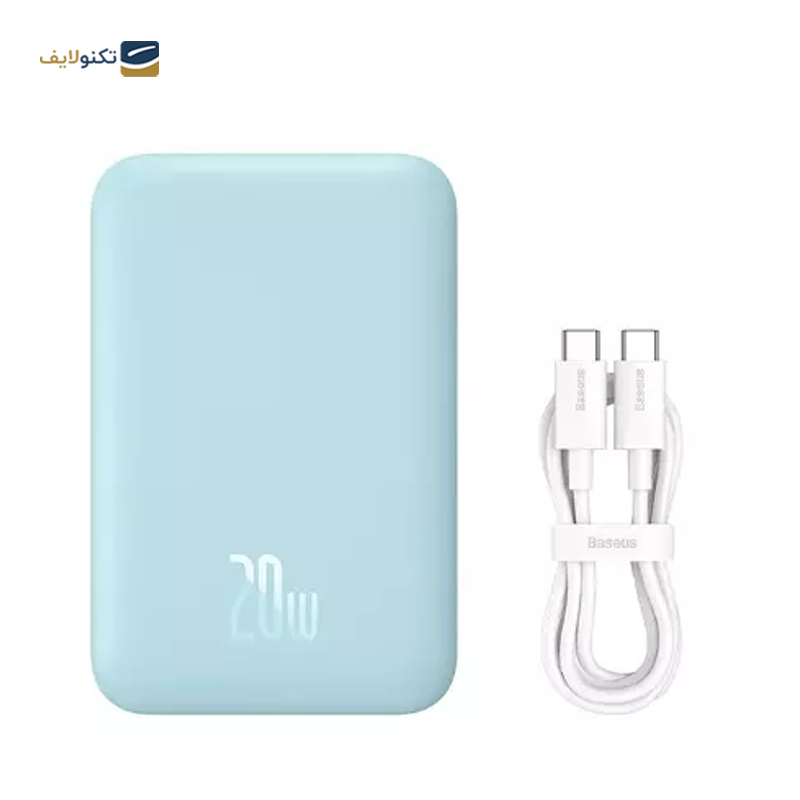 پاوربانک باسئوس مدل PPCX1300 ظرفیت ۶۰۰۰ میلی آمپر ساعت - Baseus Magnetic Mini Wireless PPCX1300 ۶۰۰۰mAh Power Bank