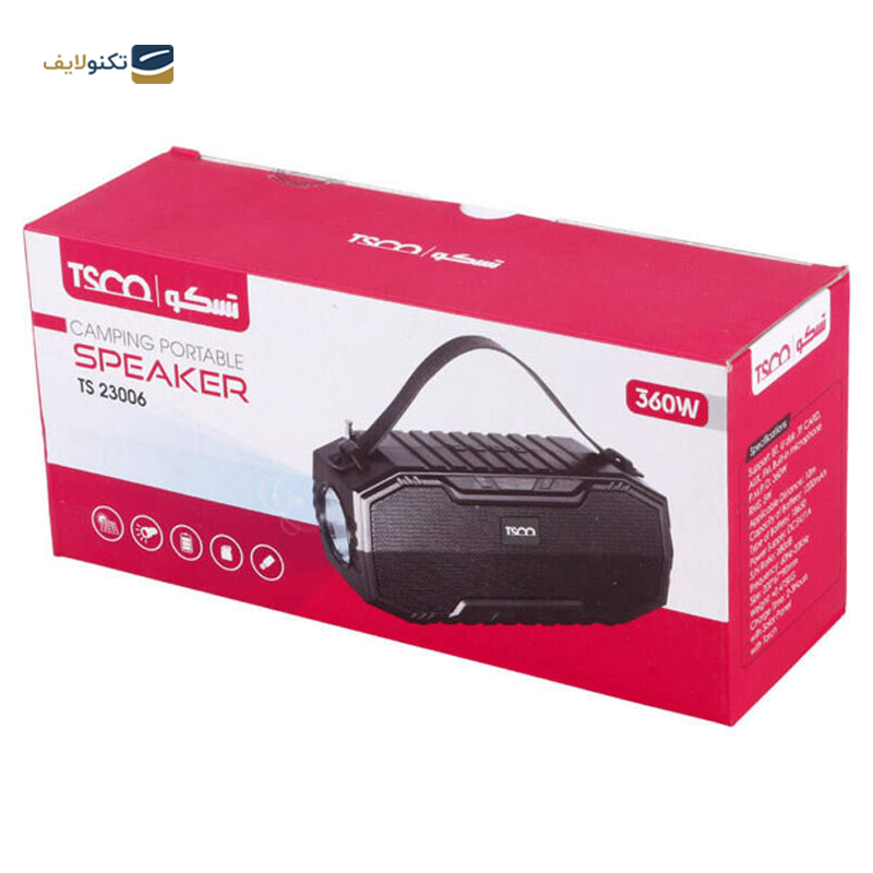 اسپیکر بلوتوثی قابل حمل تسکو مدل TS 23006 - TSCO TS 23006 Bluetooth Portable Speaker