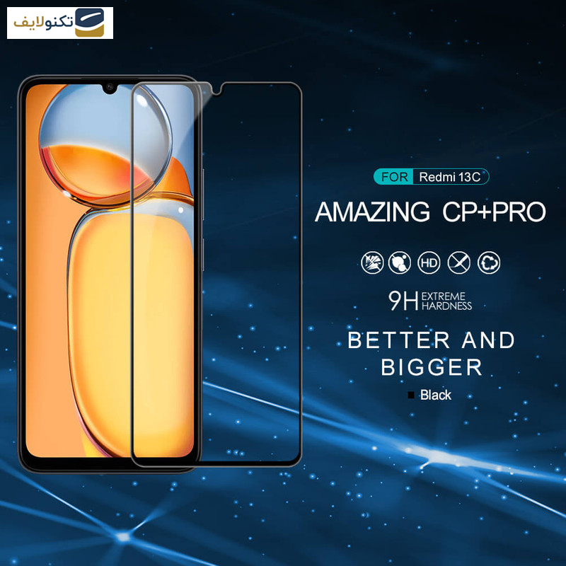 محافظ صفحه نمایش نیلکین مدل Cp Plus Pro مناسب برای گوشی موبایل شیائومی Redmi 13C - Nillkin Amazing CP Plus Pro tempered glass screen protector for Xiaomi Redmi 13C
