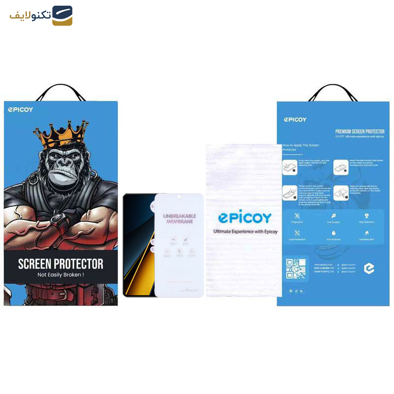 محافظ صفحه نمایش مات اپیکوی مدل Hydrogel-Matte مناسب برای گوشی موبایل شیائومی Xiaomi Poco X6 Pro- X6- M6 Pro - Epicoy Hydrogel-Matte Glass Screen Protector For Xiaomi Poco X6 Pro- X6- M6 Pro