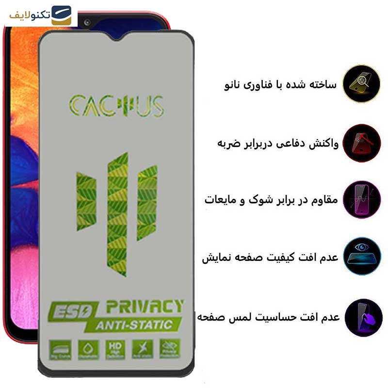 محافظ صفحه نمایش حریم شخصی اپیکوی مدل Cactus-ESD-Privacy مناسب برای گوشی موبایل سامسونگ Galaxy A10 - Epicoy Cactus-ESD-Privacy Screen Protector For Samsung Galaxy A10