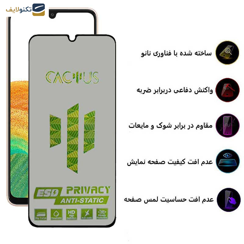 محافظ صفحه نمایش حریم شخصی اپیکوی مدل Cactus-ESD-Privacy مناسب برای گوشی موبایل سامسونگ Galaxy A33 5G-A32 4G-A22 4G-A50-A50s-A31-A30 - Epicoy Cactus-ESD-Privacy Screen Protector For Samsung Galaxy A33 5G - A32 4G - A22 4G - A50 - A50s - A31 - A30