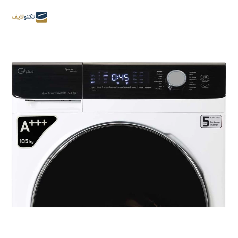 ماشین لباسشویی جی پلاس 10.5 کیلویی مدل GWM-M104 - Gplus GWM-M104 Washing Machine