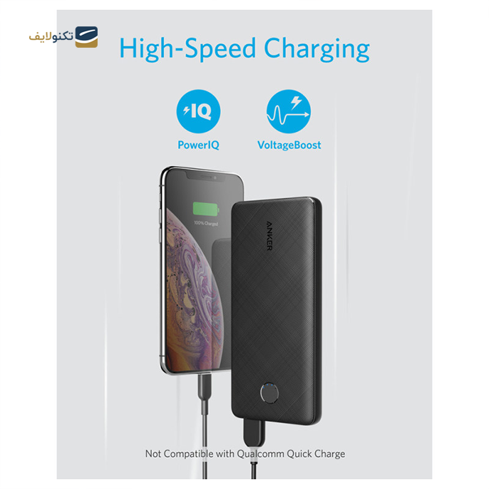  پاوربانک انکر مدل PowerCore Slim A1229 ظرفیت 10000 میلی آمپر  - Anker Power Bank PowerCore Slim A1229