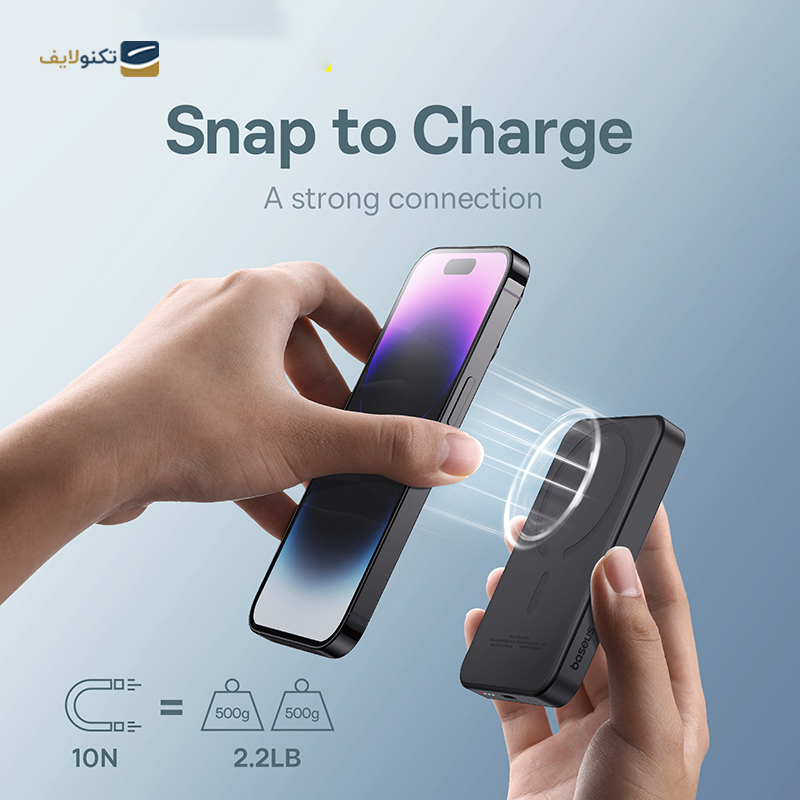 پاوربانک باسئوس مدل Magnetic Mini (Slim and Compact) ظرفیت 5000 میلی آمپر ساعت - Baseus Magnetic Mini (Slim and Compact) Power bank 5000mAh 20W