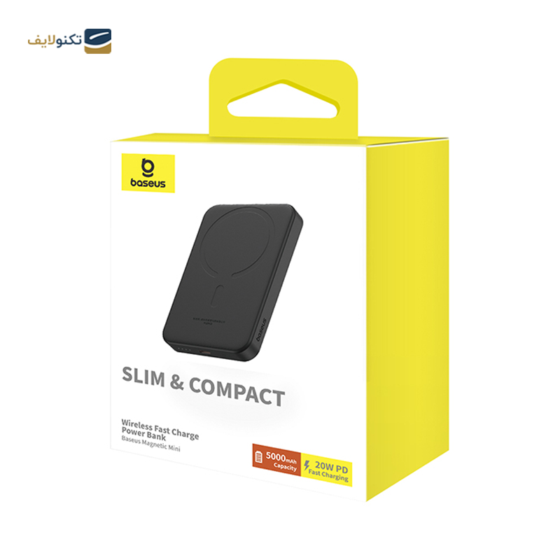 پاوربانک باسئوس مدل Magnetic Mini (Slim and Compact) ظرفیت 5000 میلی آمپر ساعت - Baseus Magnetic Mini (Slim and Compact) Power bank 5000mAh 20W