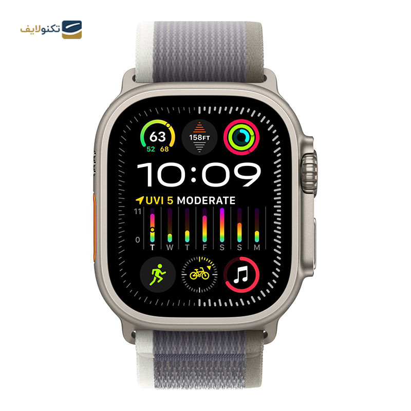 اپل واچ اولترا 2 سایز 49 میلی متری بند تریل - Apple Watch Ultra 2 Titanium Case 49mm Trail