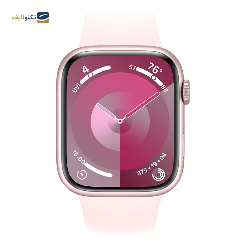 اپل واچ سری 9 سایز 45 میلی متری بدنه صورتی - Apple Watch Series 9 45mm Aluminum Sport Band Pink