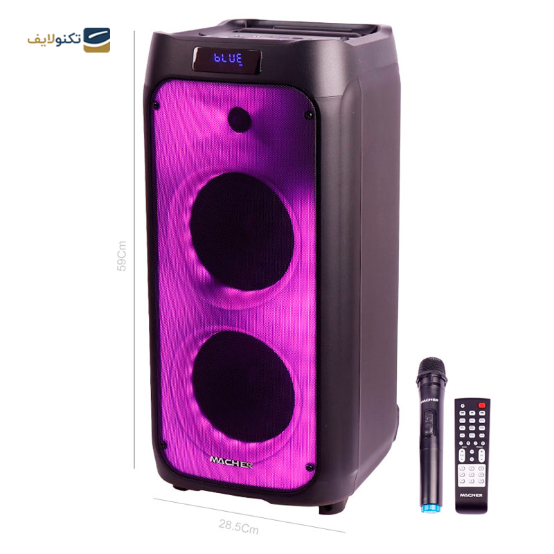 اسپیکر بلوتوثی چمدانی مچر مدل MR-1600  - Macher MR-1600 Party Speakers