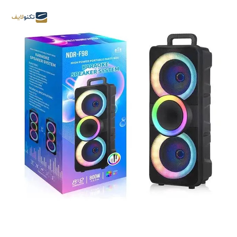 اسپیکر بلوتوثی چمدانی مدل NDR-F98 - NDR-F98 Suitcase Bluetooth Speaker