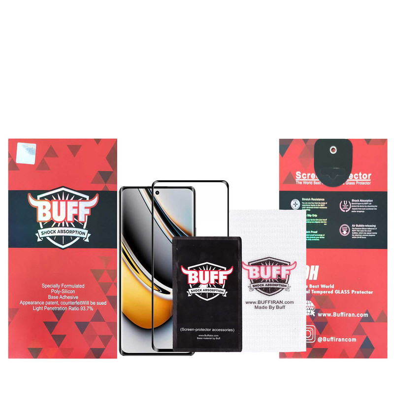 محافظ صفحه نمایش بوف مدل  FullGlue-Max مناسب برای گوشی موبایل ریلمی Realme 11 Pro Plus/11 Pro/10 Pro Plus/Narzo 60 Pro - Buff FullGlue-Max-G Glass Screen Protector For Realme 11 Pro Plus/11 Pro/10 Pro Plus/ Narzo 60 Pro