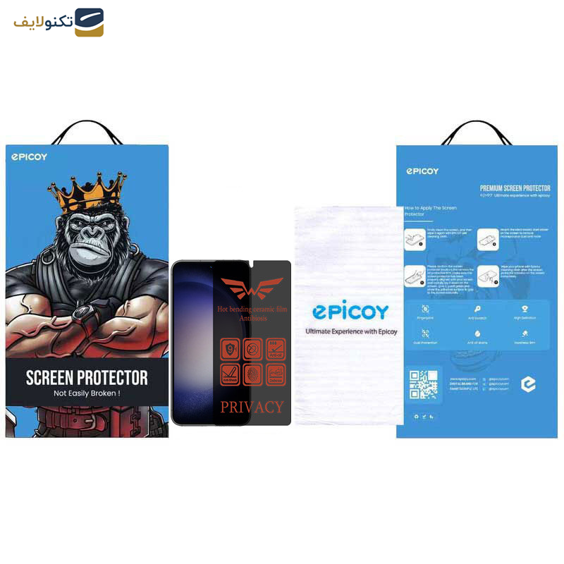 محافظ صفحه نمایش حریم شخصی اپیکوی مدل Nano-Privacy مناسب برای گوشی موبایل سامسونگ Galaxy S23 Plus- S22 Plus - Epicoy Nano-Privacy Screen Protector For Samsung Galaxy S23 Plus- S22 Plus