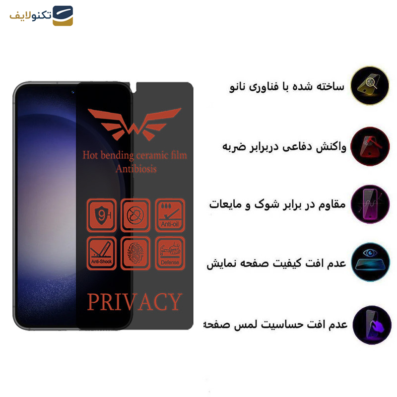 محافظ صفحه نمایش حریم شخصی اپیکوی مدل Nano-Privacy مناسب برای گوشی موبایل سامسونگ Galaxy S23 Plus- S22 Plus - Epicoy Nano-Privacy Screen Protector For Samsung Galaxy S23 Plus- S22 Plus