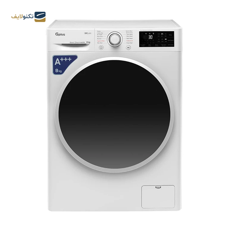 ماشین لباسشویی جی پلاس 8 کیلویی مدل GWM-P870W - GPlus GWM-P870W Washing Machine