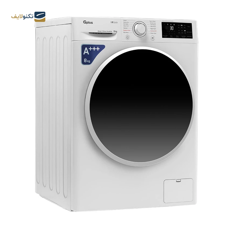 ماشین لباسشویی جی پلاس 8 کیلویی مدل GWM-P870W - GPlus GWM-P870W Washing Machine