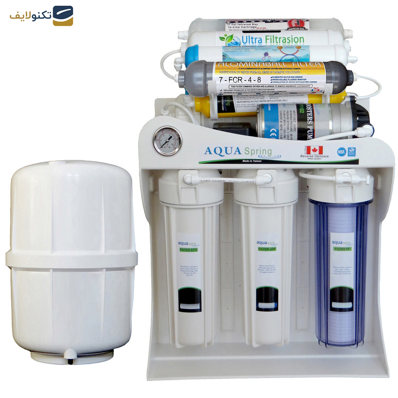 دستگاه تصفیه کننده آب آکوآ اسپرینگ مدل RO-SF6100 به همراه فیلتر بسته 4 عددی - 